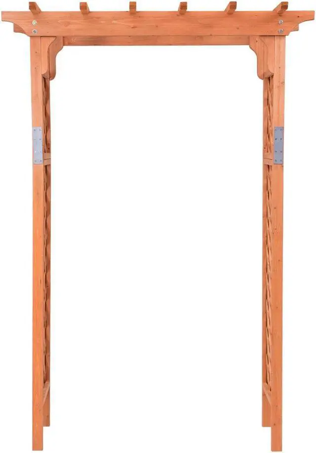 Alt view image 5 of 7 - SlickBlue  Garden Wooden High Arbor Arch Plant Pergola