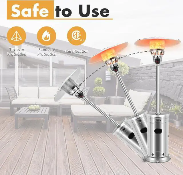 Alt view image 2 of 7 - SlickBlue 48000 BTU Patio Heater with Simple Ignition System
