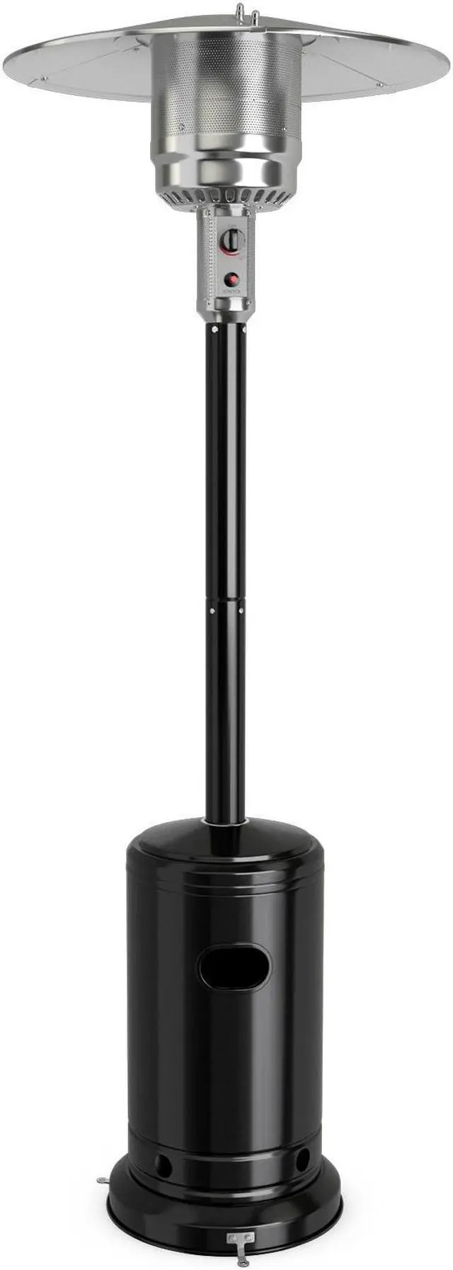 Alt view image 4 of 7 - SlickBlue 50000 BTU Stainless Steel Propane Patio Heater with Trip over Protection-Black