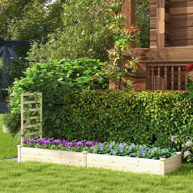 Alt view image 3 of 7 - SlickBlue Raised Garden Bed with Planter Box and Trellis