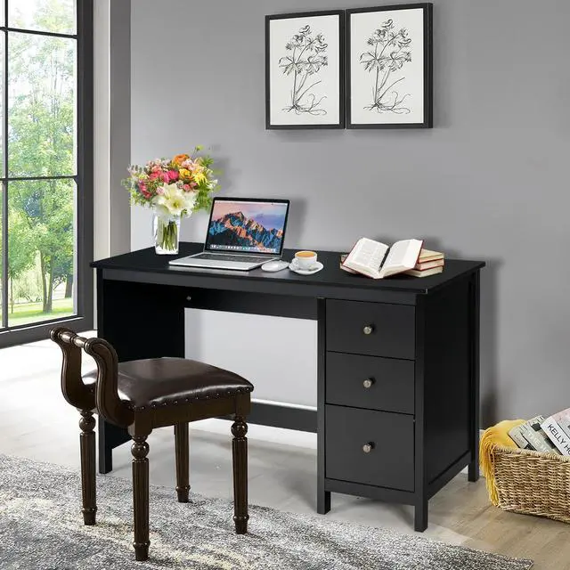 Alt view image 3 of 7 - SlickBlue 3-Drawer Home Office Study Computer Desk with Spacious Desktop