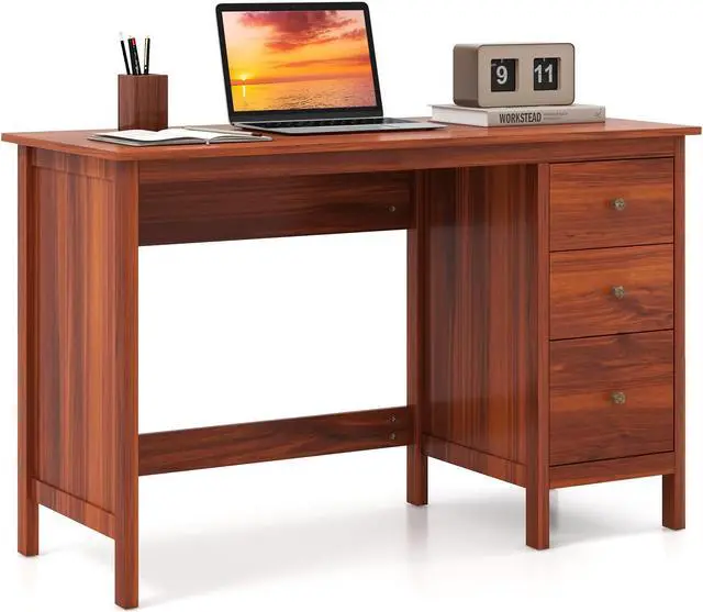 Alt view image 2 of 7 - SlickBlue 3-Drawer Home Office Study Computer Desk with Spacious Desktop