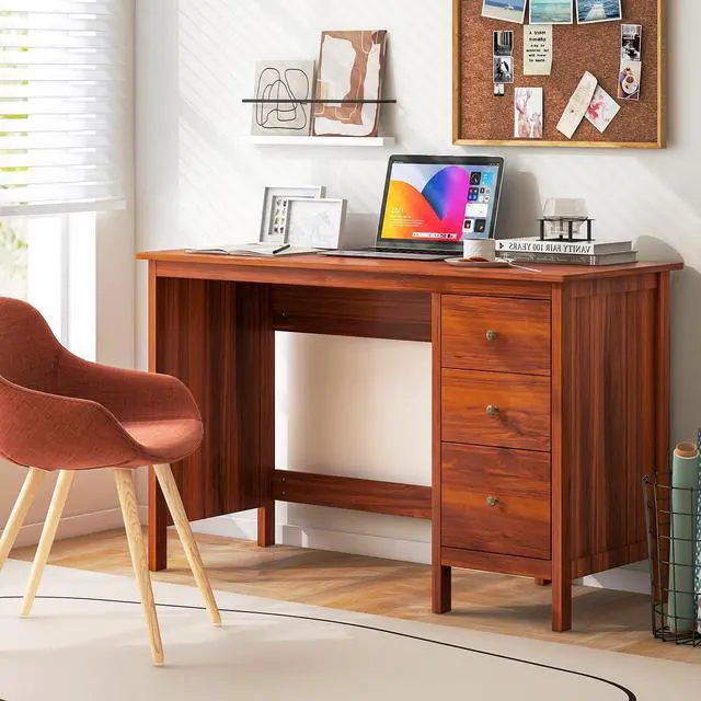 Alt view image 4 of 7 - SlickBlue 3-Drawer Home Office Study Computer Desk with Spacious Desktop