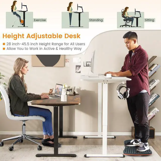 Alt view image 2 of 7 - SlickBlue Electric Standing Desk Adjustable Stand up Computer Desk Anti-collision