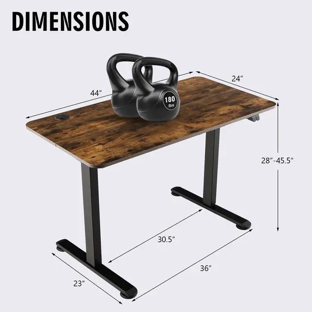 Alt view image 3 of 7 - SlickBlue Electric Standing Desk Adjustable Stand up Computer Desk Anti-collision