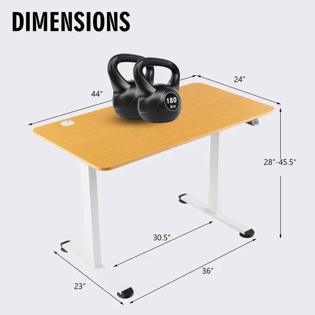 Alt view image 3 of 7 - SlickBlue Electric Standing Desk Adjustable Stand up Computer Desk Anti-collision