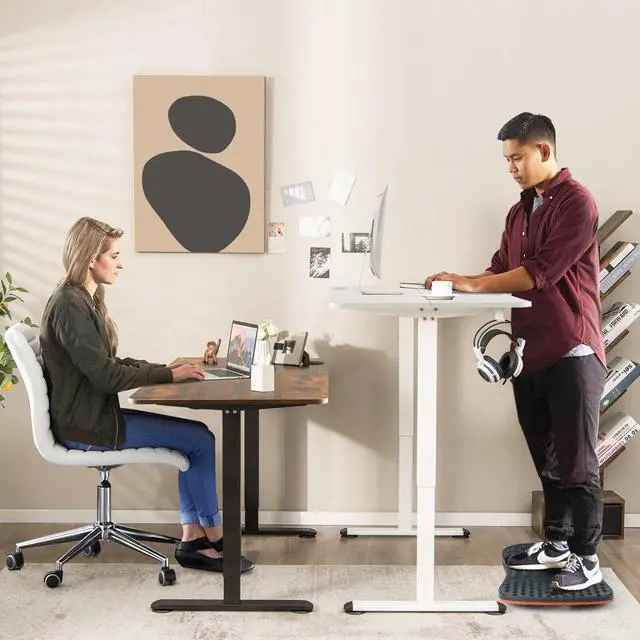 Alt view image 7 of 7 - SlickBlue Electric Standing Desk Adjustable Stand up Computer Desk Anti-collision