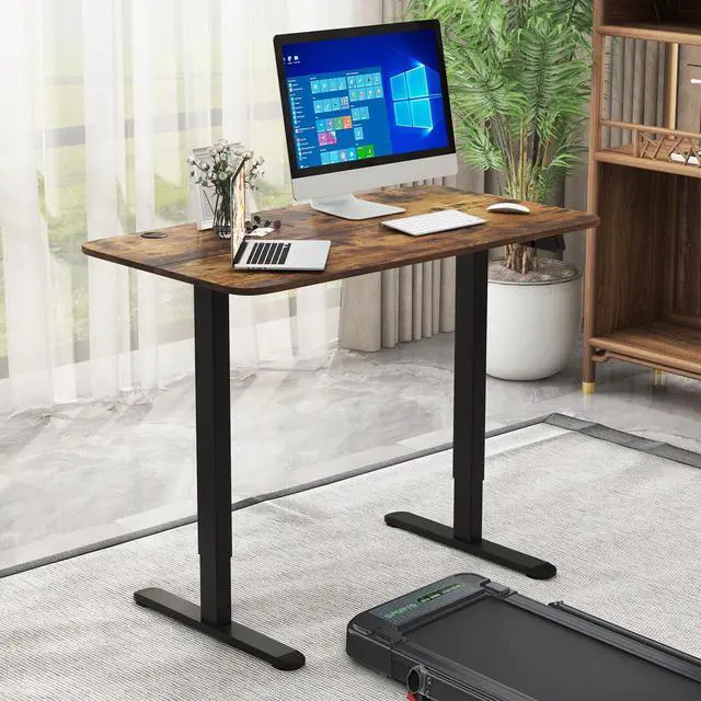 Alt view image 6 of 7 - SlickBlue Electric Standing Desk Adjustable Stand up Computer Desk Anti-collision