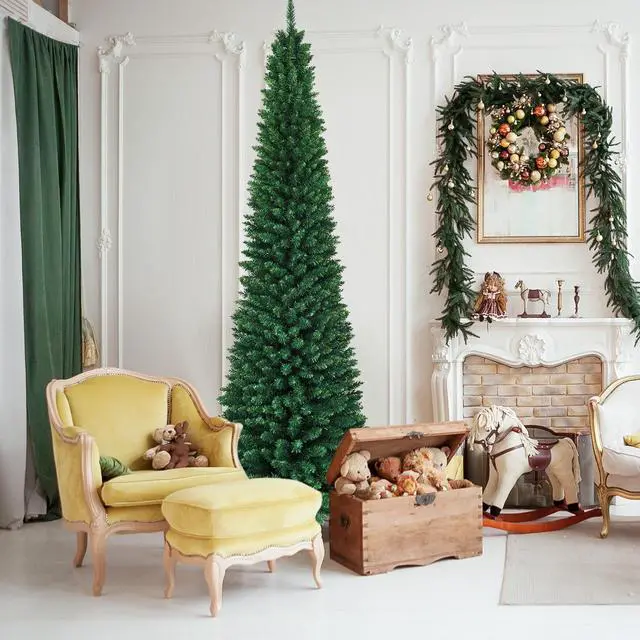 Alt view image 4 of 7 - SlickBlue PVC Artificial Slim Pencil Christmas Tree-9 ft