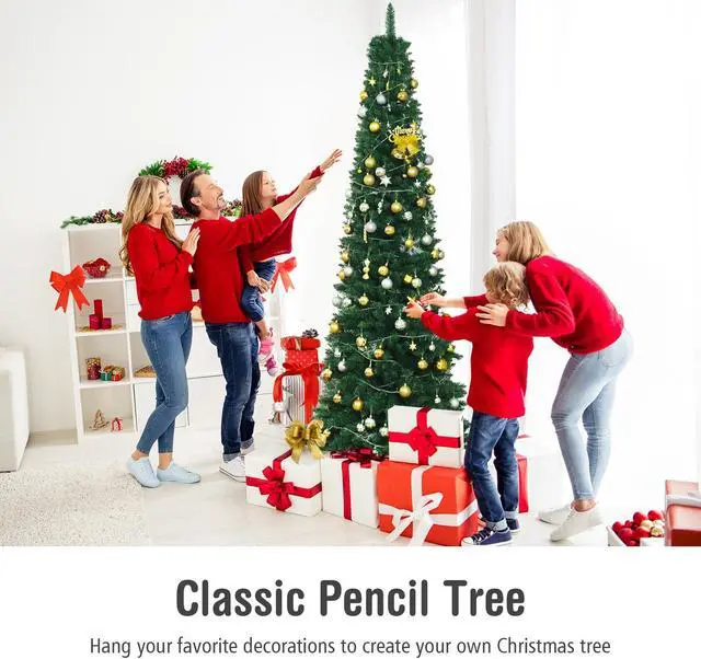 Alt view image 5 of 7 - SlickBlue PVC Artificial Slim Pencil Christmas Tree-8 ft