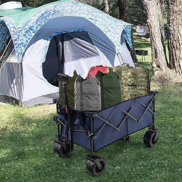 Alt view image 6 of 7 - SlickBlue Folding Utility Garden Cart with Wide Wheels and Adjustable Handle