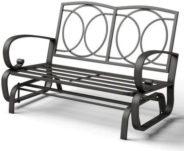 Alt view image 2 of 3 - SlickBlue Outdoor Patio Cushioned Rocking Bench Loveseat