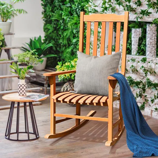 Alt view image 4 of 7 - SlickBlue Outdoor Rocking Chair Single Rocker for Patio Deck