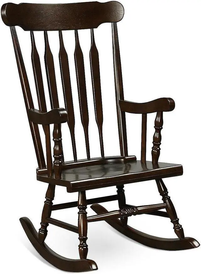 Alt view image 4 of 7 - SlickBlue Rocking Chair with Solid Wooden Frame for Garden and Patio