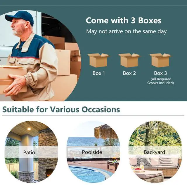 Alt view image 7 of 7 - SlickBlue 4 Pieces Patio Rattan Furniture Set with Tempered Glass Coffee Table