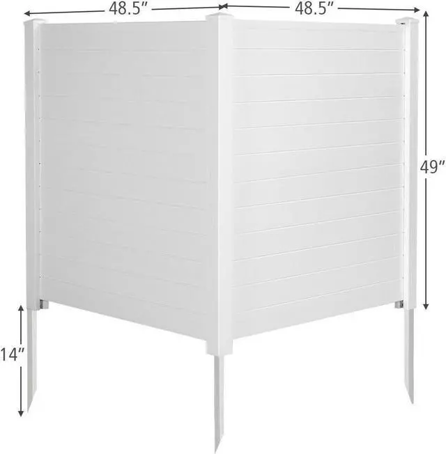 Alt view image 5 of 7 - SlickBlue 2-Pack Outdoor Picket Fence with 3 Cuspidal Foot Stakes