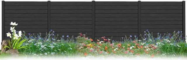 Alt view image 2 of 7 - SlickBlue 2-Pack Outdoor Picket Fence with 3 Cuspidal Foot Stakes