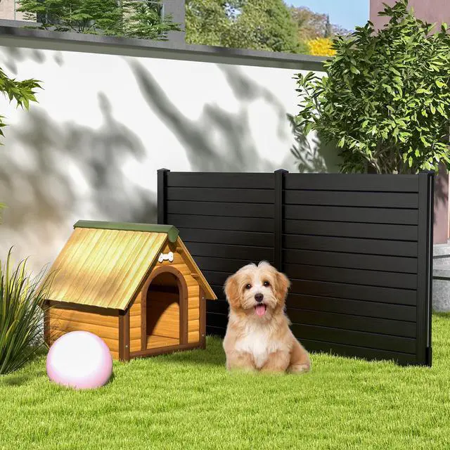 Alt view image 3 of 7 - SlickBlue 2-Pack Outdoor Picket Fence with 3 Cuspidal Foot Stakes