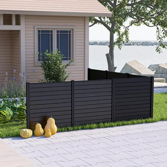 Alt view image 4 of 7 - SlickBlue 2-Pack Outdoor Picket Fence with 3 Cuspidal Foot Stakes