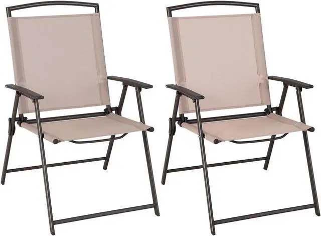 Main image of SlickBlue Set of 2 Patio Dining Chairs with Armrests and Rustproof Steel Frame