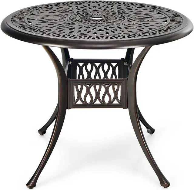 Main image of SlickBlue Patio Round Dining Bistro Table with Umbrella Hole