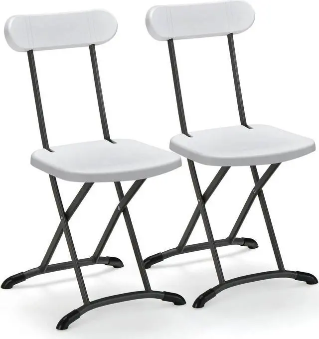 Main image of SlickBlue 2 Pieces Outdoor Folding Chair Set with Sturdy Frame and Ergonomic Backrest