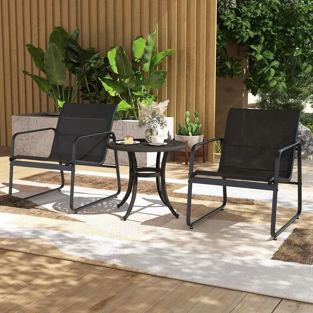 Alt view image 3 of 7 - SlickBlue 24 Inch Patio Side Table with Adjustable Footpads for Poolside Backyard Balcony