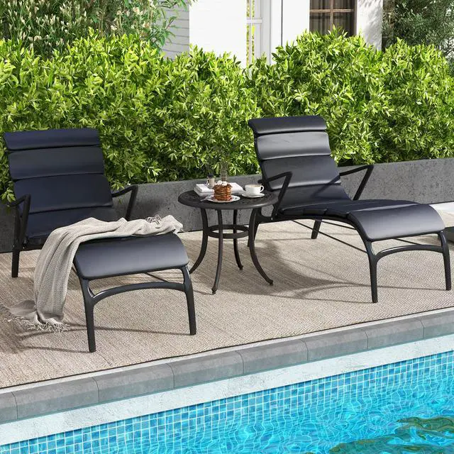 Alt view image 2 of 7 - SlickBlue 24 Inch Patio Side Table with Adjustable Footpads for Poolside Backyard Balcony