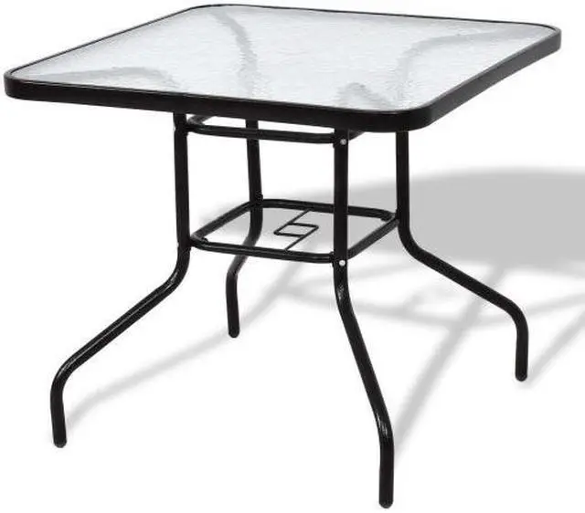 Alt view image 3 of 3 - SlickBlue Patio Square Table Steel Frame Dining Table