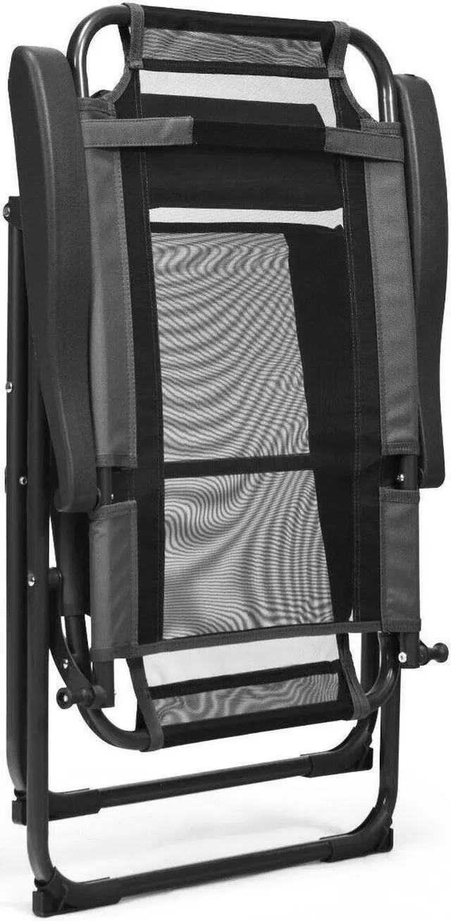 Alt view image 7 of 7 - SlickBlue 4 Pieces Patio Garden Adjustable Reclining Folding Chairs with Headrest