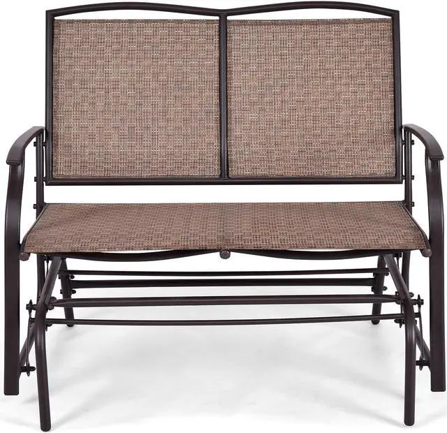 Alt view image 3 of 7 - SlickBlue Iron Patio Rocking Chair for Outdoor Backyard and Lawn
