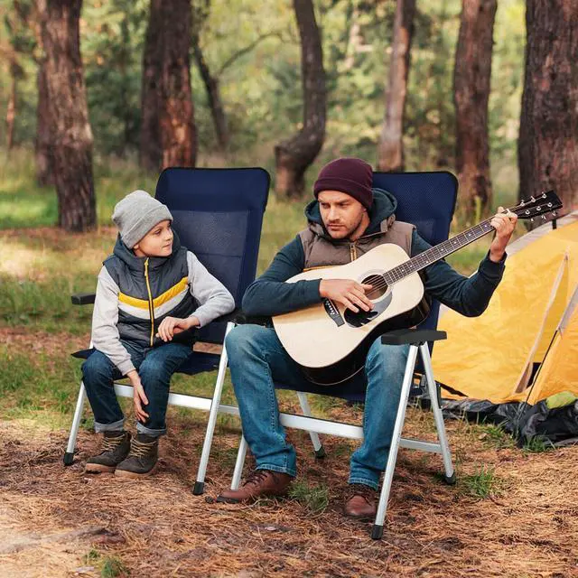 Alt view image 2 of 7 - SlickBlue 2Pcs Patio Dining Chair with Adjust Portable Headrest