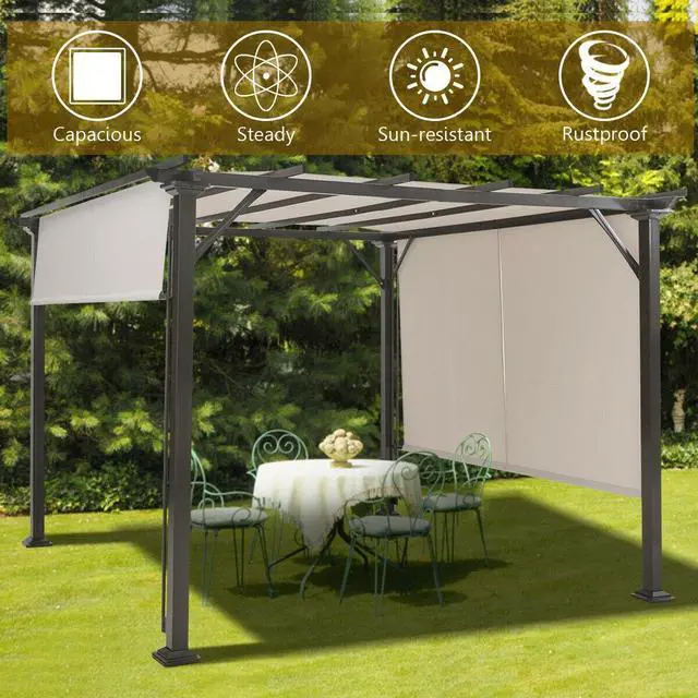 Alt view image 4 of 7 - SlickBlue Metal Frame Patio Furniture Shelter
