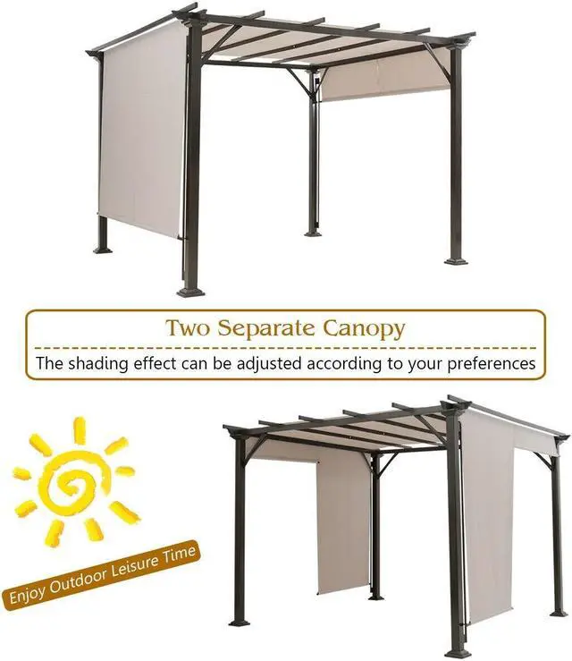 Alt view image 5 of 7 - SlickBlue Metal Frame Patio Furniture Shelter