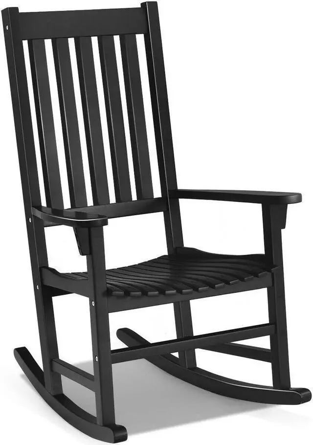 Main image of SlickBlue Indoor Outdoor Wooden High Back Rocking Chair