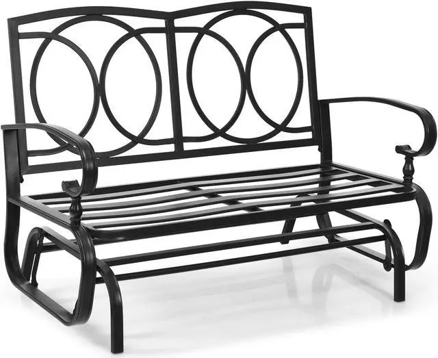 Alt view image 7 of 7 - SlickBlue 2 Seats Outdoor Swing Glider Chair with Comfortable Cushions