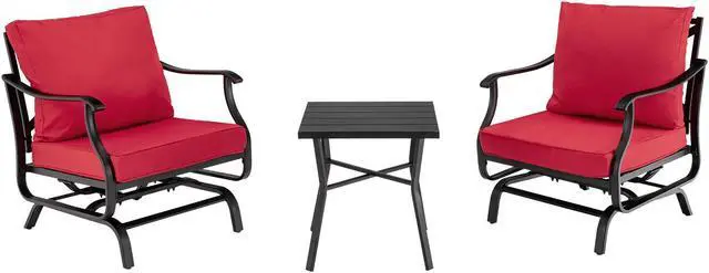 Main image of SlickBlue 3 Piece Patio Rocking Chair Set with Coffee Table