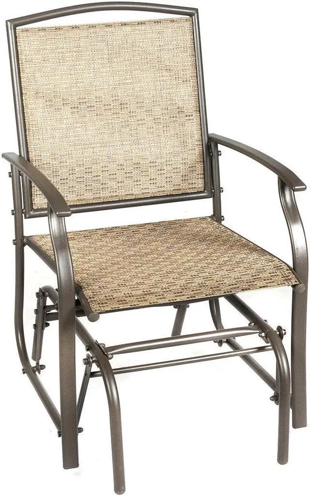 Alt view image 4 of 7 - SlickBlue Steel Frame Garden Swing Single Glider Chair Rocking Seating