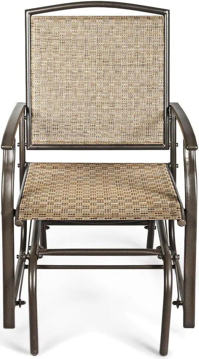 Alt view image 7 of 7 - SlickBlue Steel Frame Garden Swing Single Glider Chair Rocking Seating