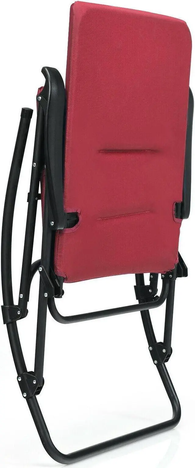 Alt view image 7 of 7 - SlickBlue Foldable Rocking Padded Portable Camping Chair with Backrest and Armrest