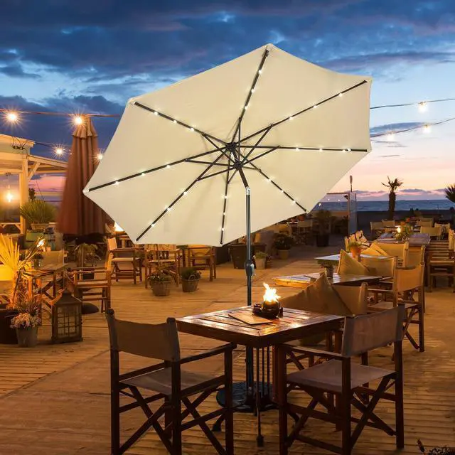 Alt view image 4 of 7 - SlickBlue 10 Feet Outdoor Patio umbrella with Bright Solar LED Lights