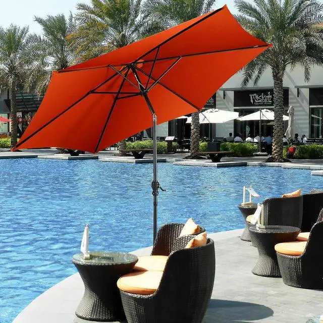 Alt view image 4 of 7 - SlickBlue 9 ft Patio Outdoor Umbrella with Crank