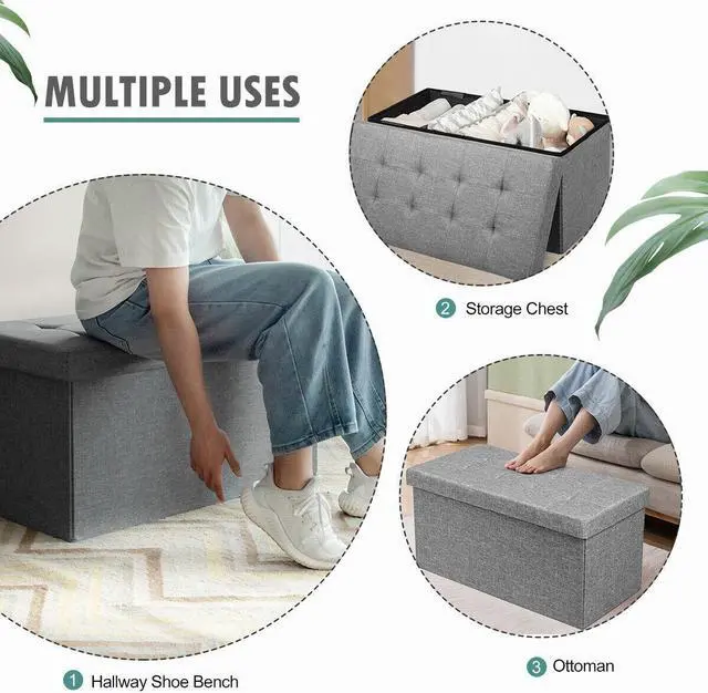 Alt view image 6 of 7 - SlickBlue 31.5 Inch Fabric Foldable Storage with Removable Storage Bin