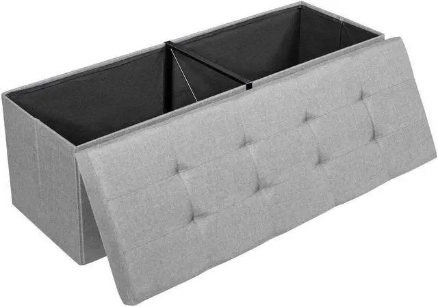 Alt view image 7 of 7 - SlickBlue Fabric Folding Storage with Divider Bed End Bench
