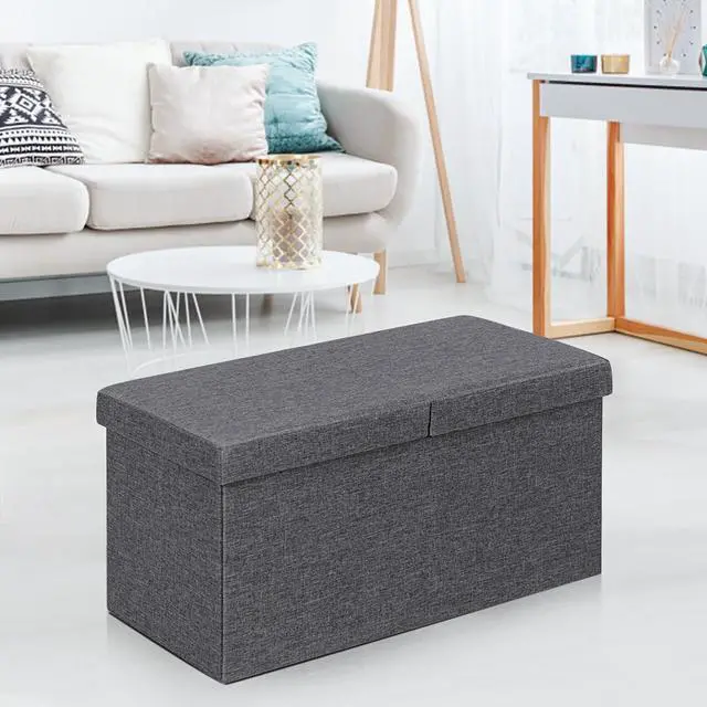 Alt view image 2 of 7 - SlickBlue 30 Inch Folding Storage Ottoman with Lift Top