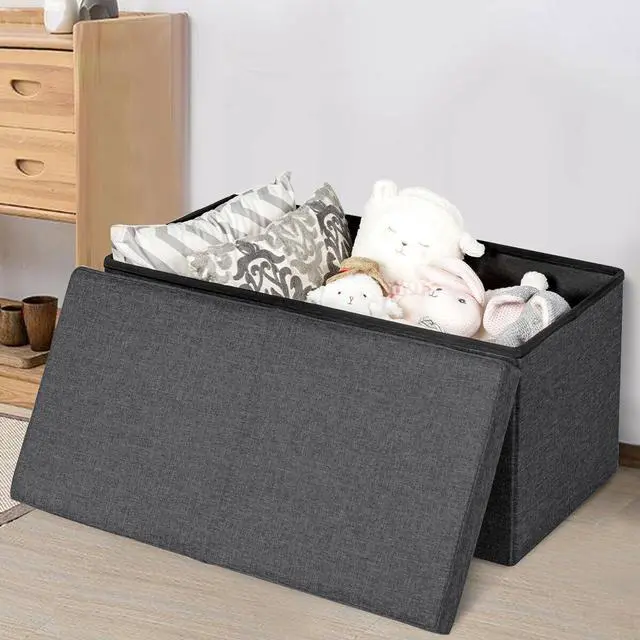 Alt view image 7 of 7 - SlickBlue 30 Inch Folding Storage Ottoman with Lift Top