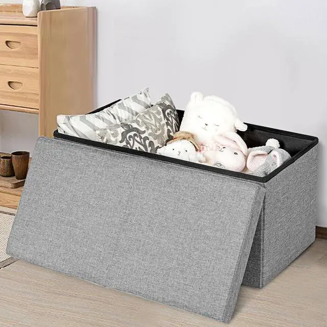 Alt view image 6 of 7 - SlickBlue 30 Inch Folding Storage Ottoman with Lift Top