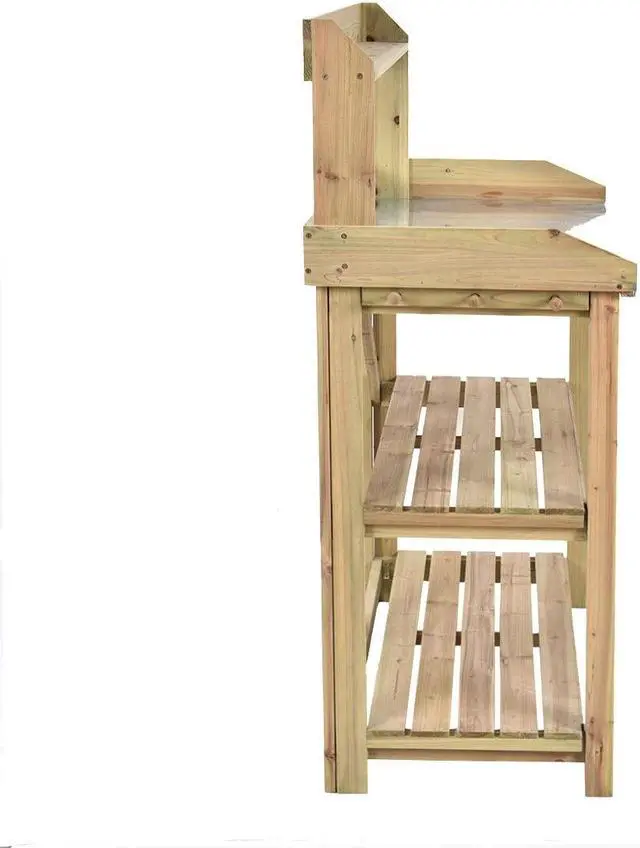 Alt view image 6 of 7 - SlickBlue Garden Wooden Plant Bench Work Station