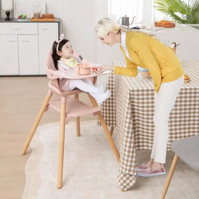 Alt view image 2 of 7 - SlickBlue 6-in-1 Baby High Chair with Removable Dishwasher and Safe Tray