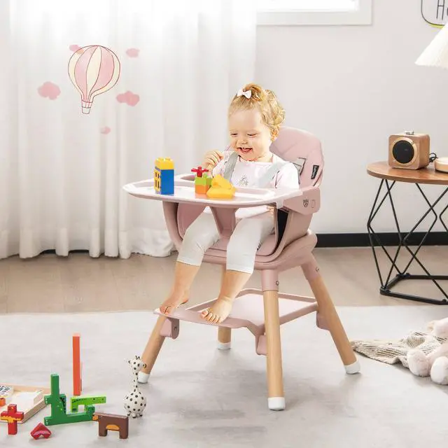 Alt view image 3 of 7 - SlickBlue 6-in-1 Baby High Chair with Removable Dishwasher and Safe Tray